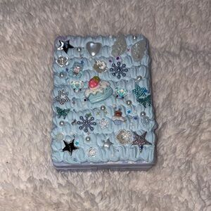 Compact Blue make up brush set